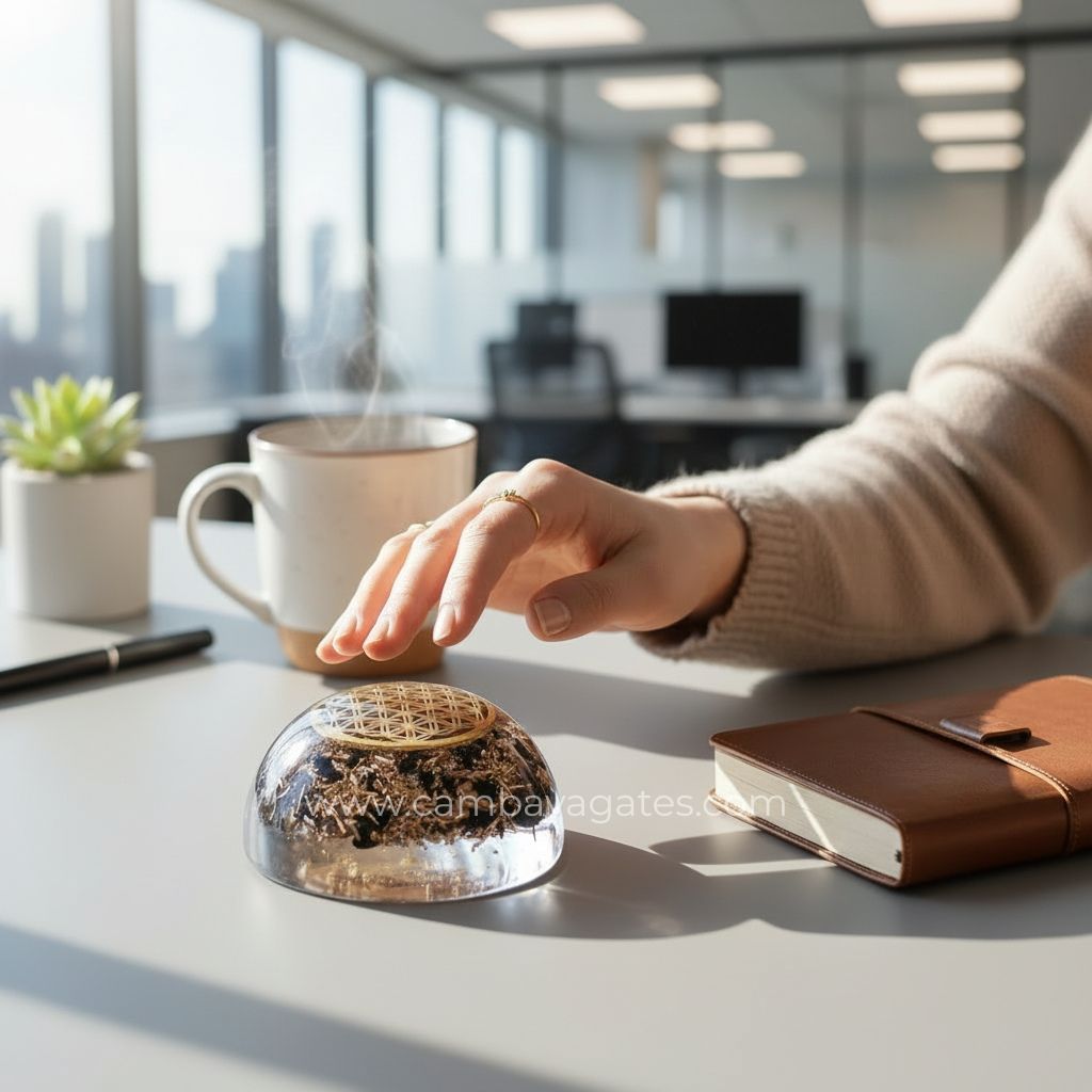 Buy Black Tourmaline Orgone Dome from Cambay Agates