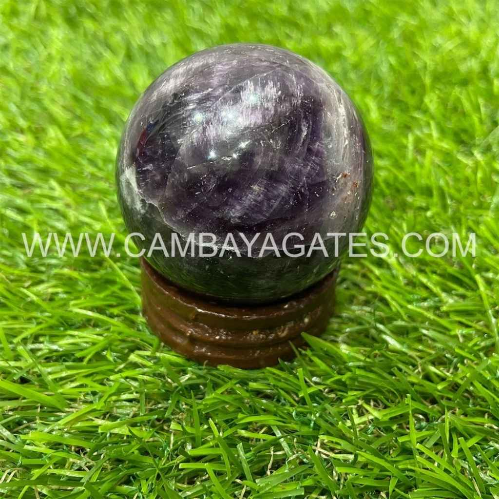 Cambay Agates Amethyst Crystal Sphere