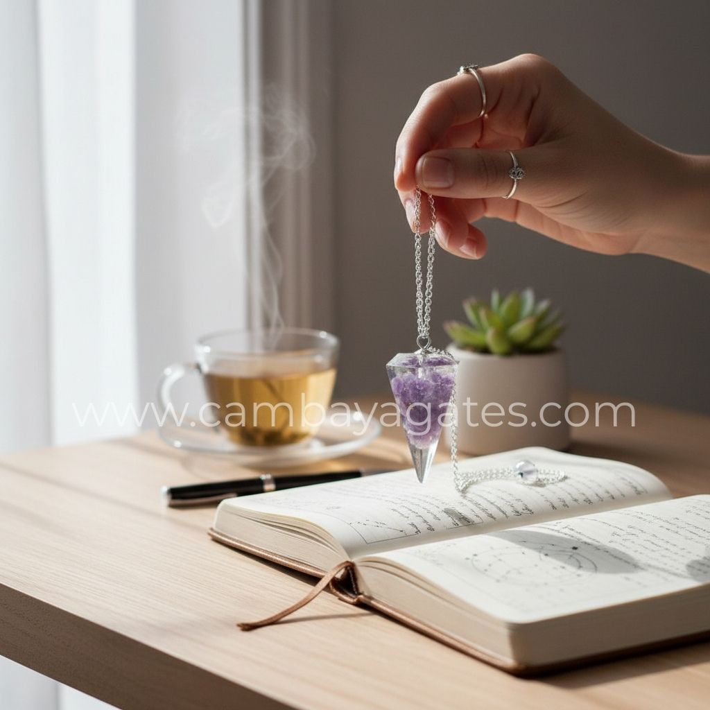 Get Amethyst Orgone Pendulum Online from Cambay Agates