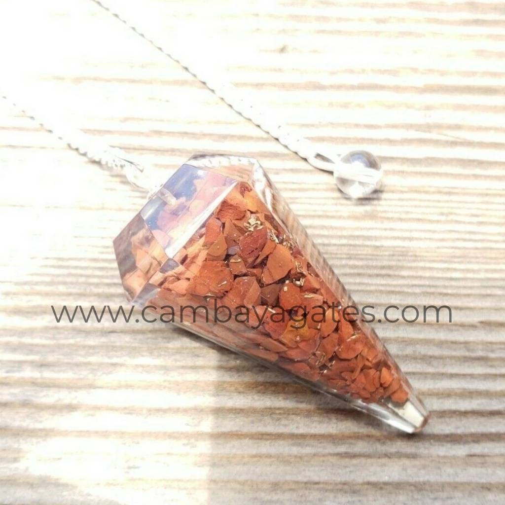 Get Orgone Red Jasper Pendulum Now