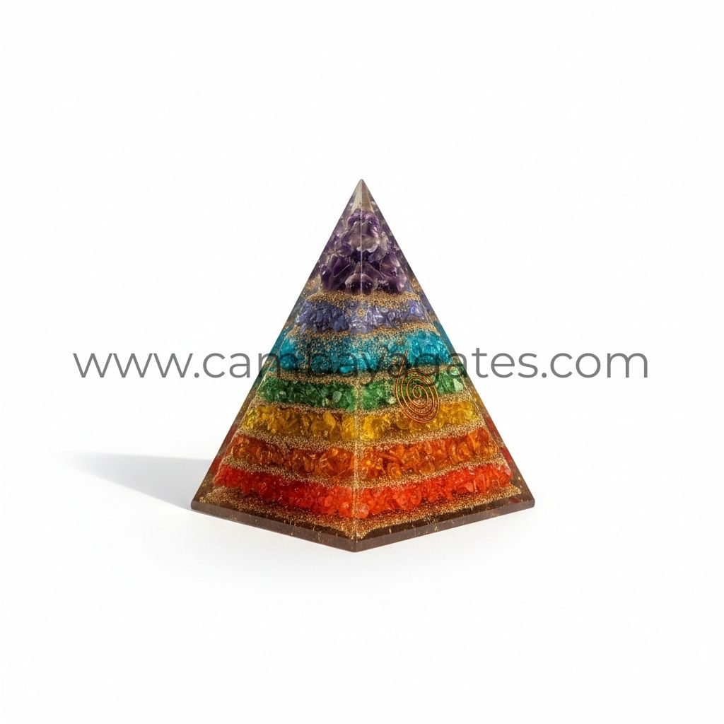 Nubian 7 Chakra Orgone Pyramid