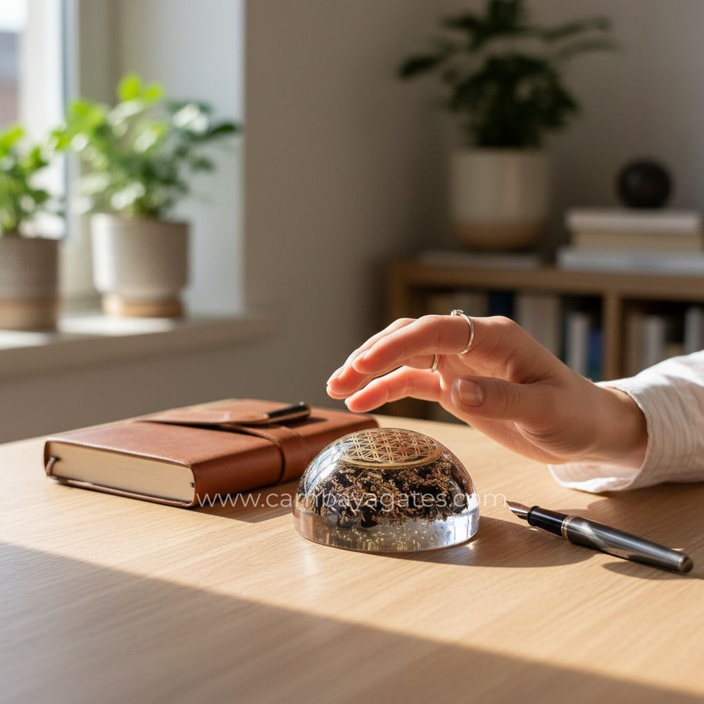 Shop Black Tourmaline Orgone Dome Online from Cambay Agates