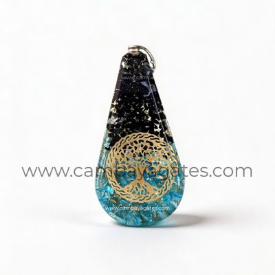 Shop Black Tourmaline Turquoise Orgone Pendant