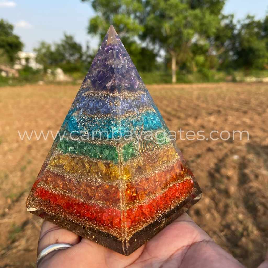 Shop Nubian 7 Chakra Orgone Pyramid