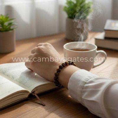 Tiger Eye Crystal Bracelet in Hand