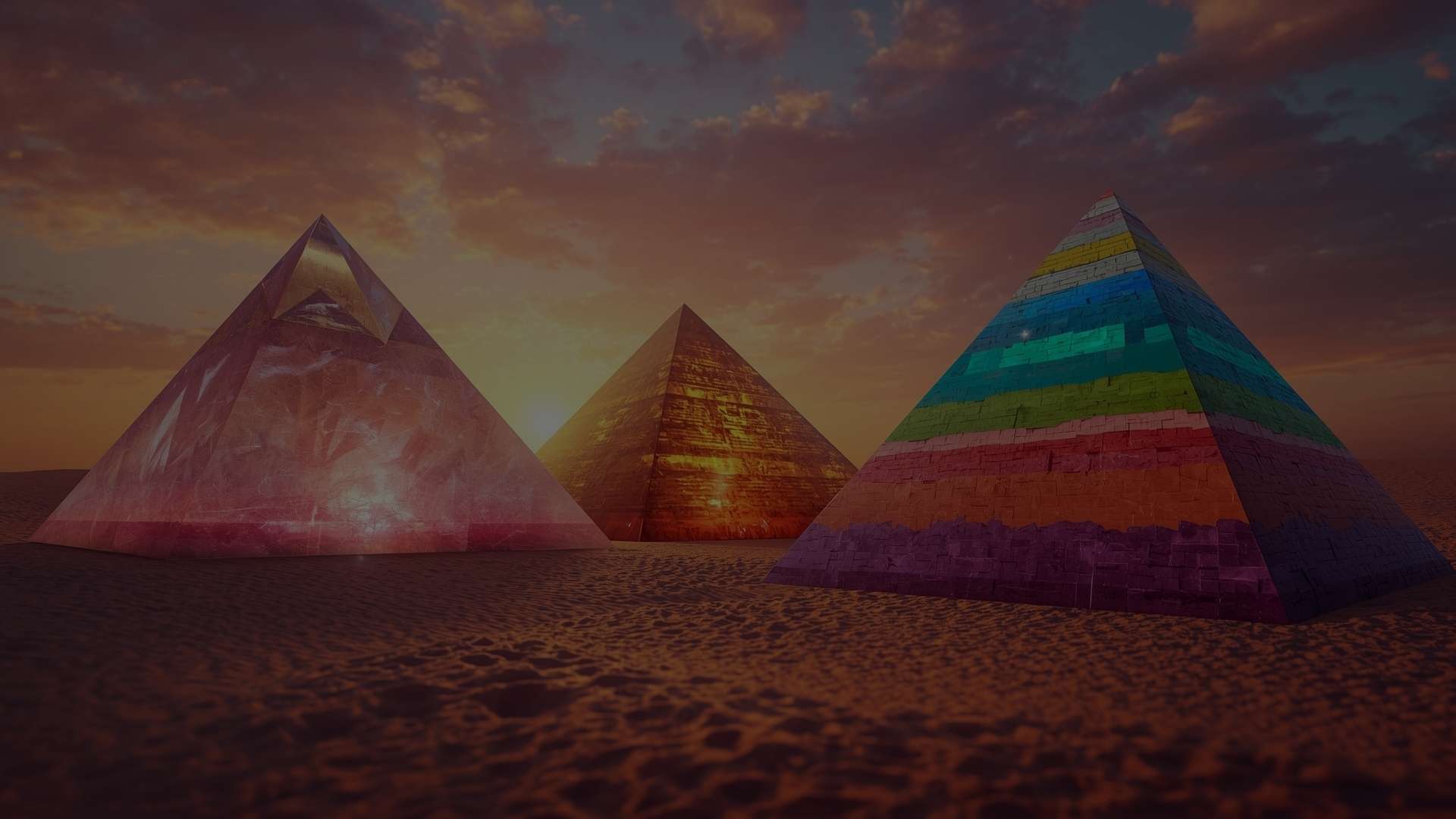 Orgone and Crystal Pyramids Banner